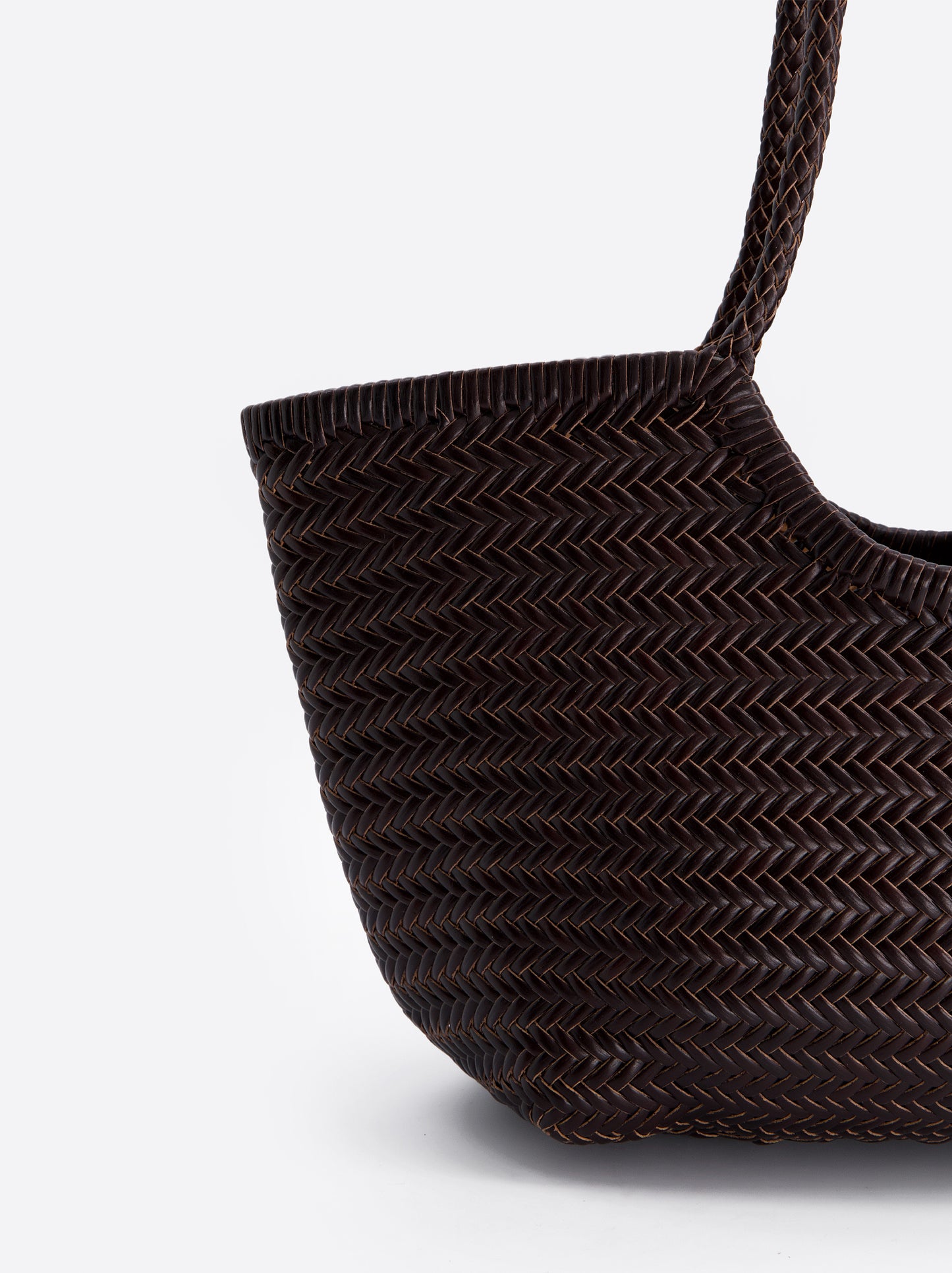 Bolso shopper maxi de piel trenzada - Romi XL