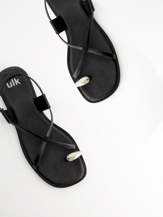 Sandalias de tiras en piel - Ossy
