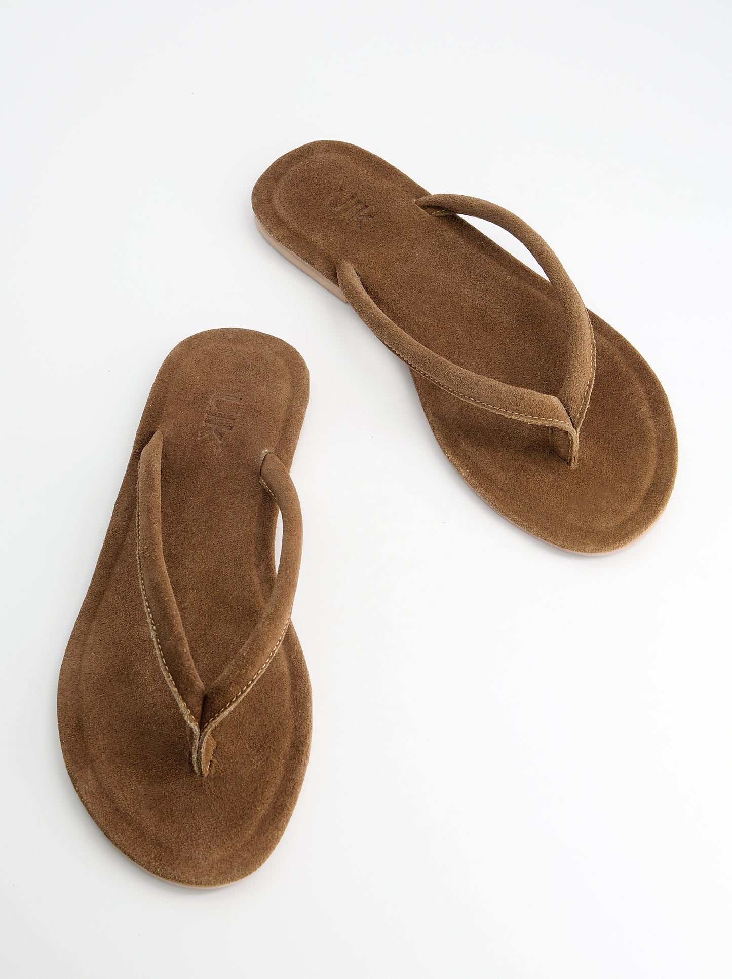 Sandalias de dedo en ante - Nude