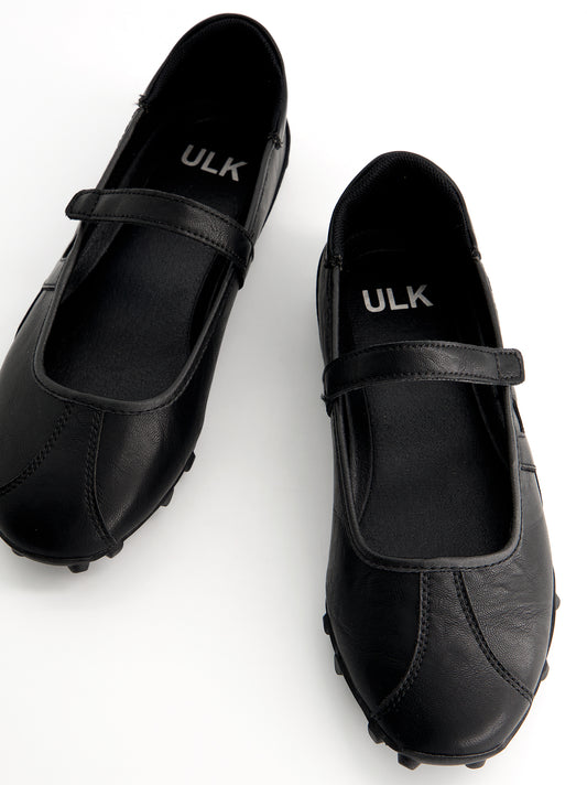 Mary Jane Sporty Leather Ballerinas - Belle