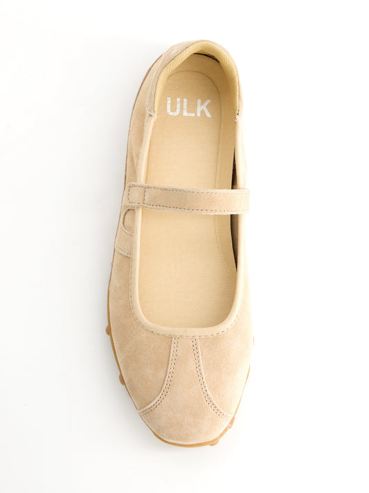 Mary Jane sports ballet flats in suede - Belle