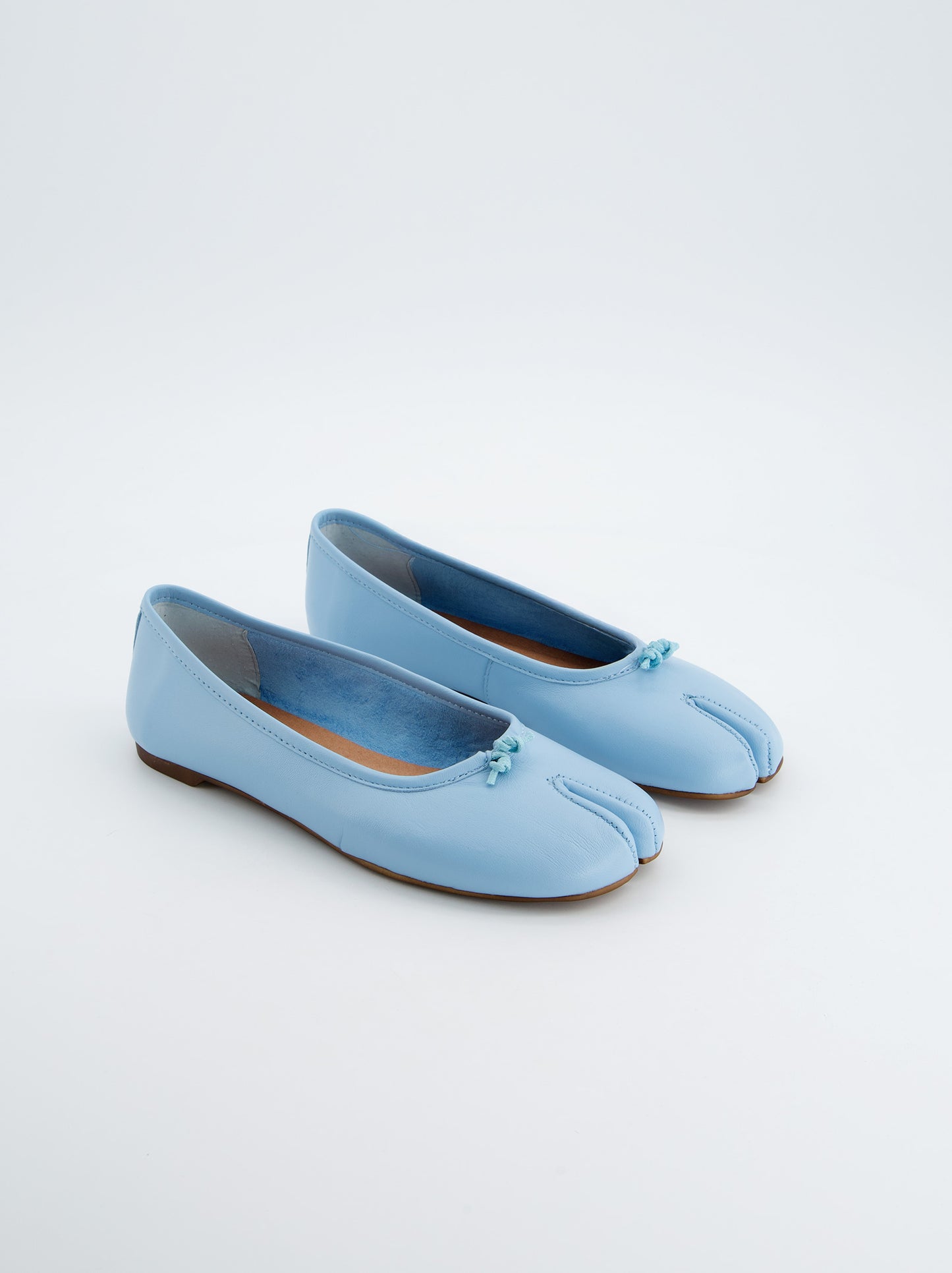 Blue leather tabi ballet flats - Karva