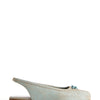 Cracked leather heeled Tabi ballet flats - Kale
