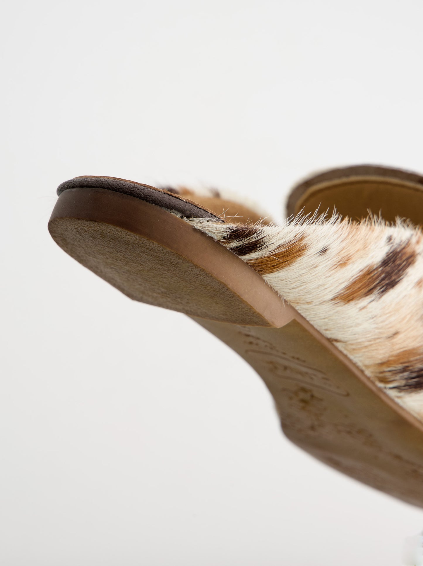 Mocasines mule de pelo animal print - Momar