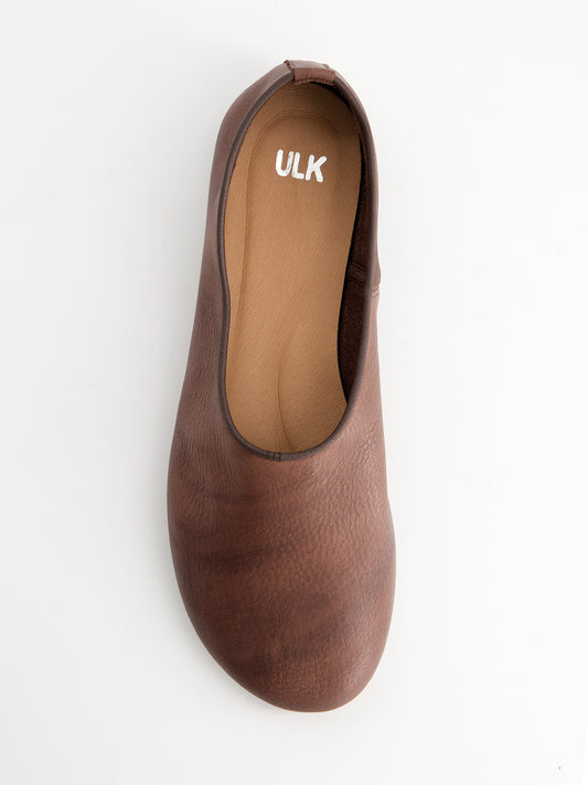 Luba glove-cut leather slipper flats