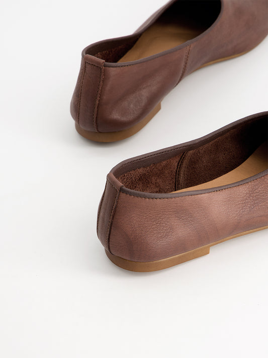 Luba glove-cut leather slipper flats