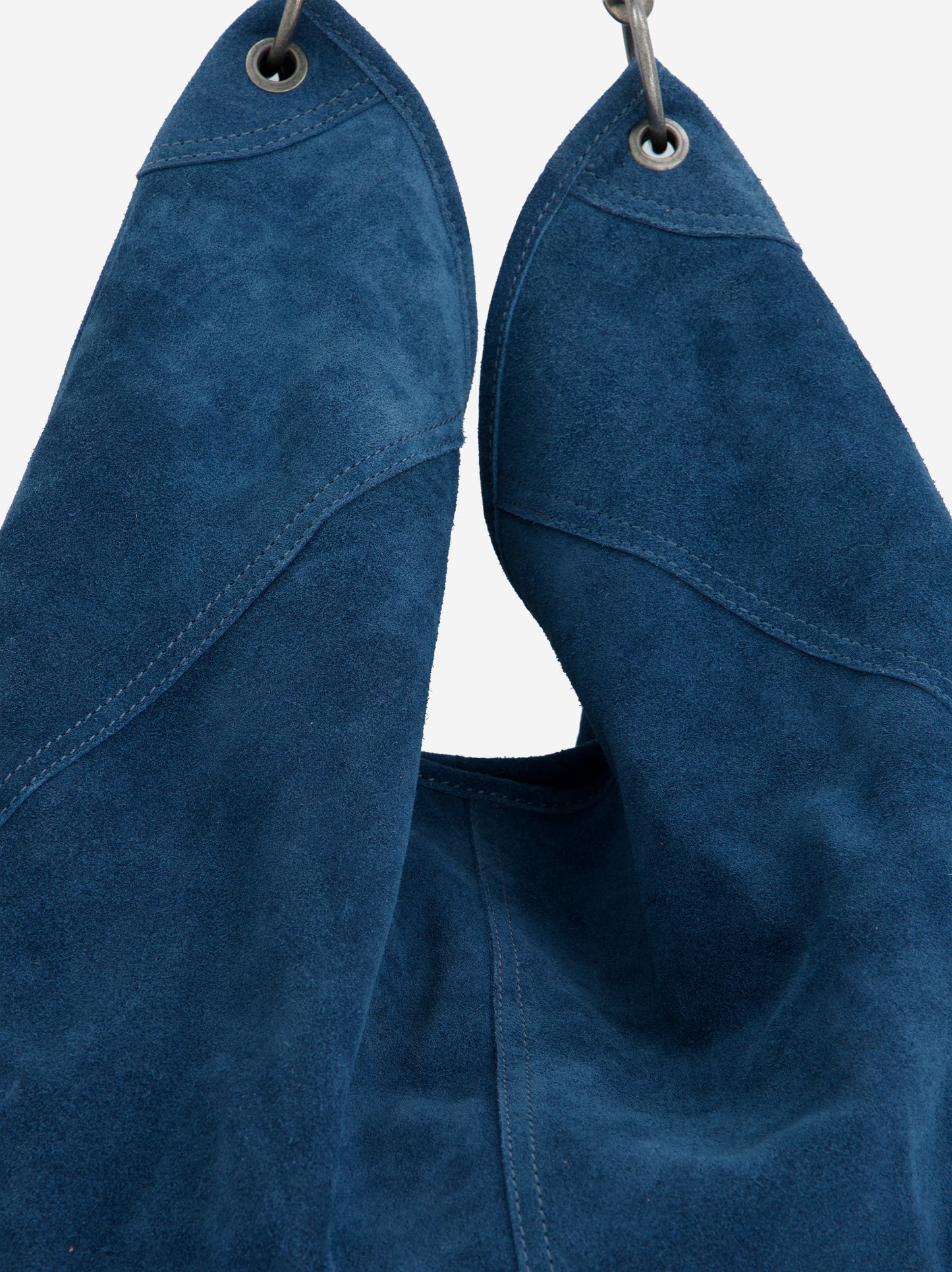 Blue suede shopper bag - Apris