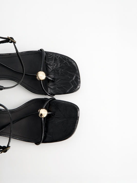 Sandalias tiras finas tacón bajo - Bolly