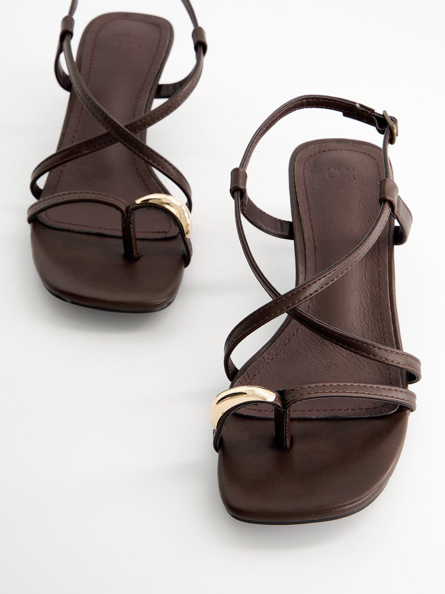 Sandalias tiras finas tacón bajo - Regee