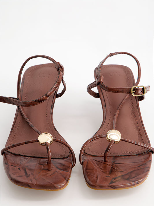 Sandalias tiras finas tacón bajo - Bolly