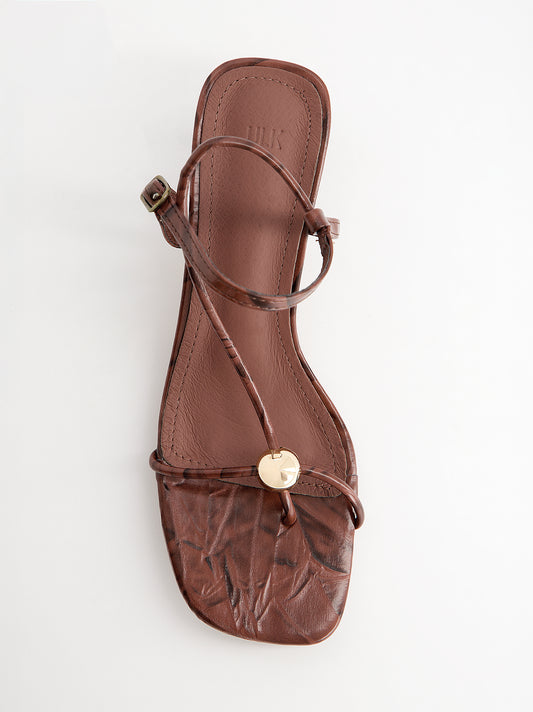 Sandalias tiras finas tacón bajo - Bolly