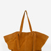 Orange leather shopper bag - Tavie