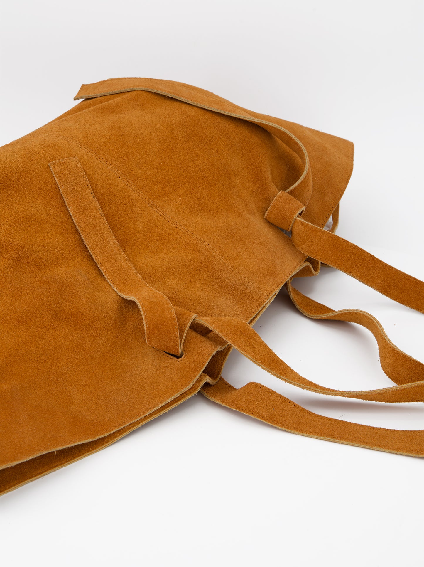 Orange leather shopper bag - Tavie