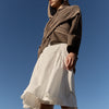 Falda midi con pliegues de vuelo - Carrie
