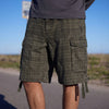 Bermudas cargo tartán ajustable - Cashmere