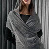 Capa-cardigan de punto multiposición con capucha - Venus