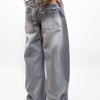Jeans wide leg gris - Camo