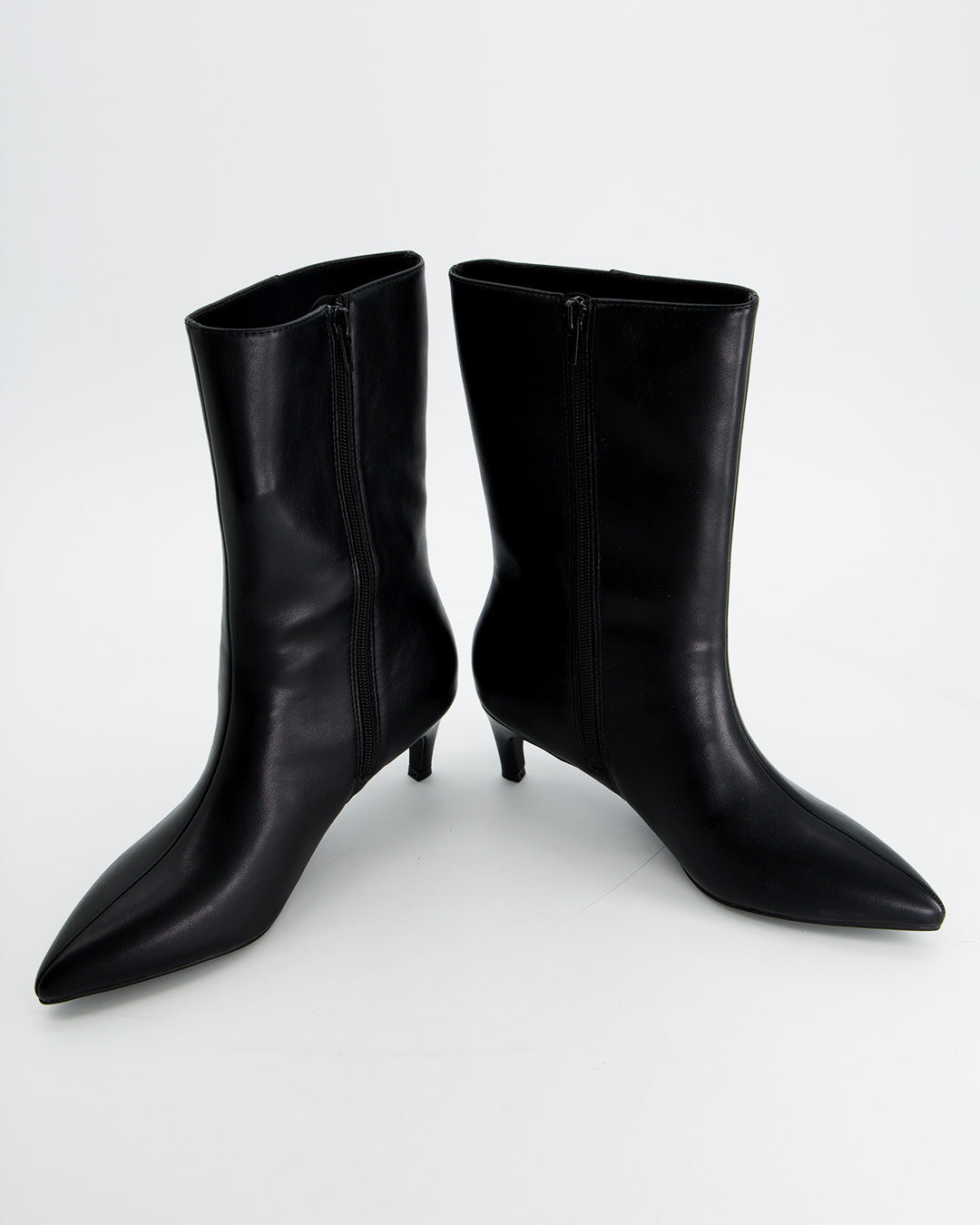 Botines negros efecto piel - Low Dafne