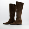 Botas altas de ante marrón - Riot