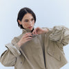 Chaqueta técnica de cuello alto con mangas fruncidas Gemms