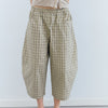 Pantalones barrel tartán con cintura elástica - Picnic