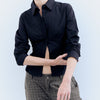Camisa negra con ajuste trasero - Mirae