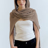 Capa-cardigan de punto multiposición con capucha - Venus