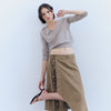Falda midi reversible de corte asimétrico - Elan