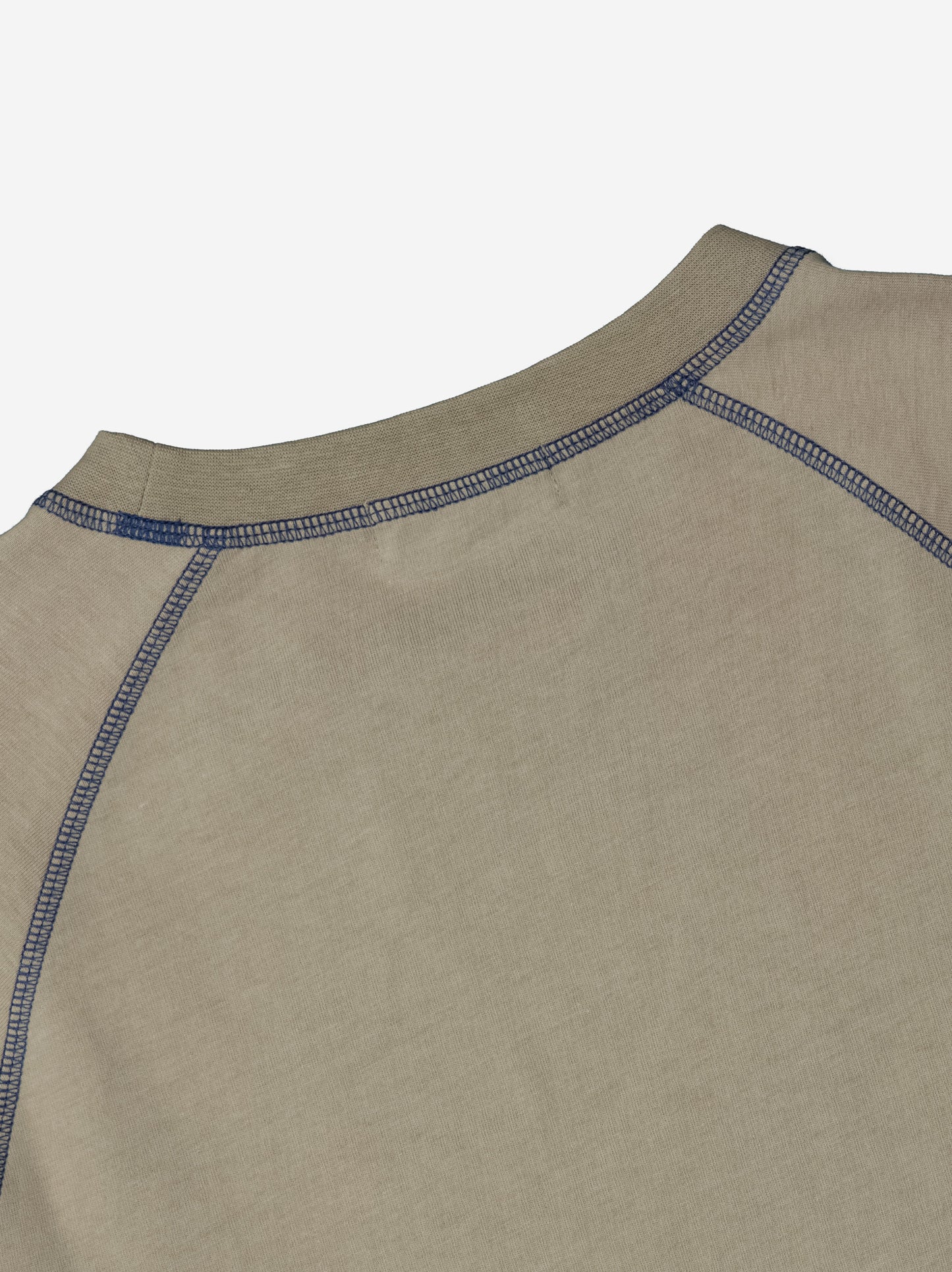 Camiseta beige con costuras vistas en contraste - Pope