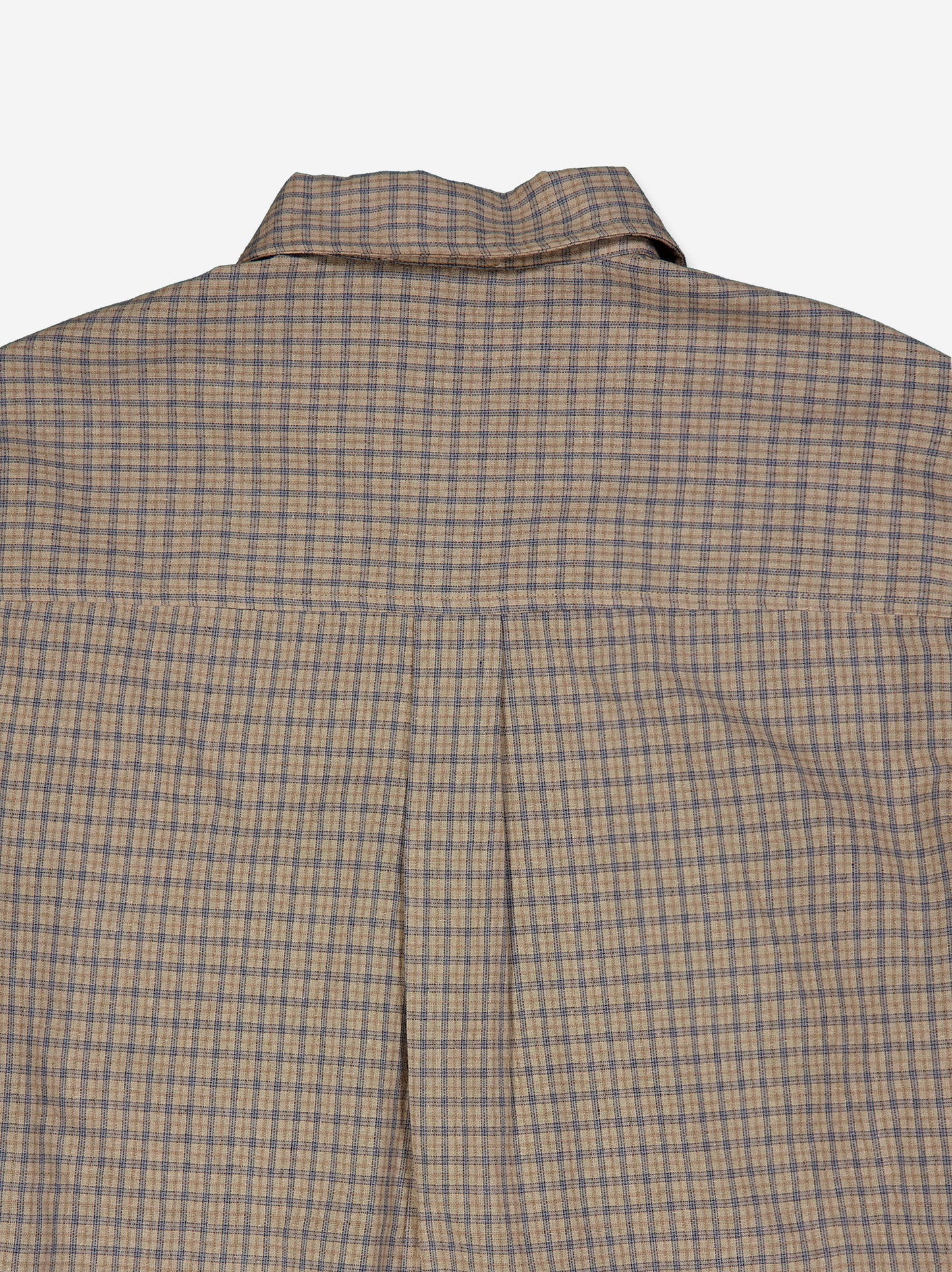 Camisa cuadros media botonadura detalle bolsillos Beto