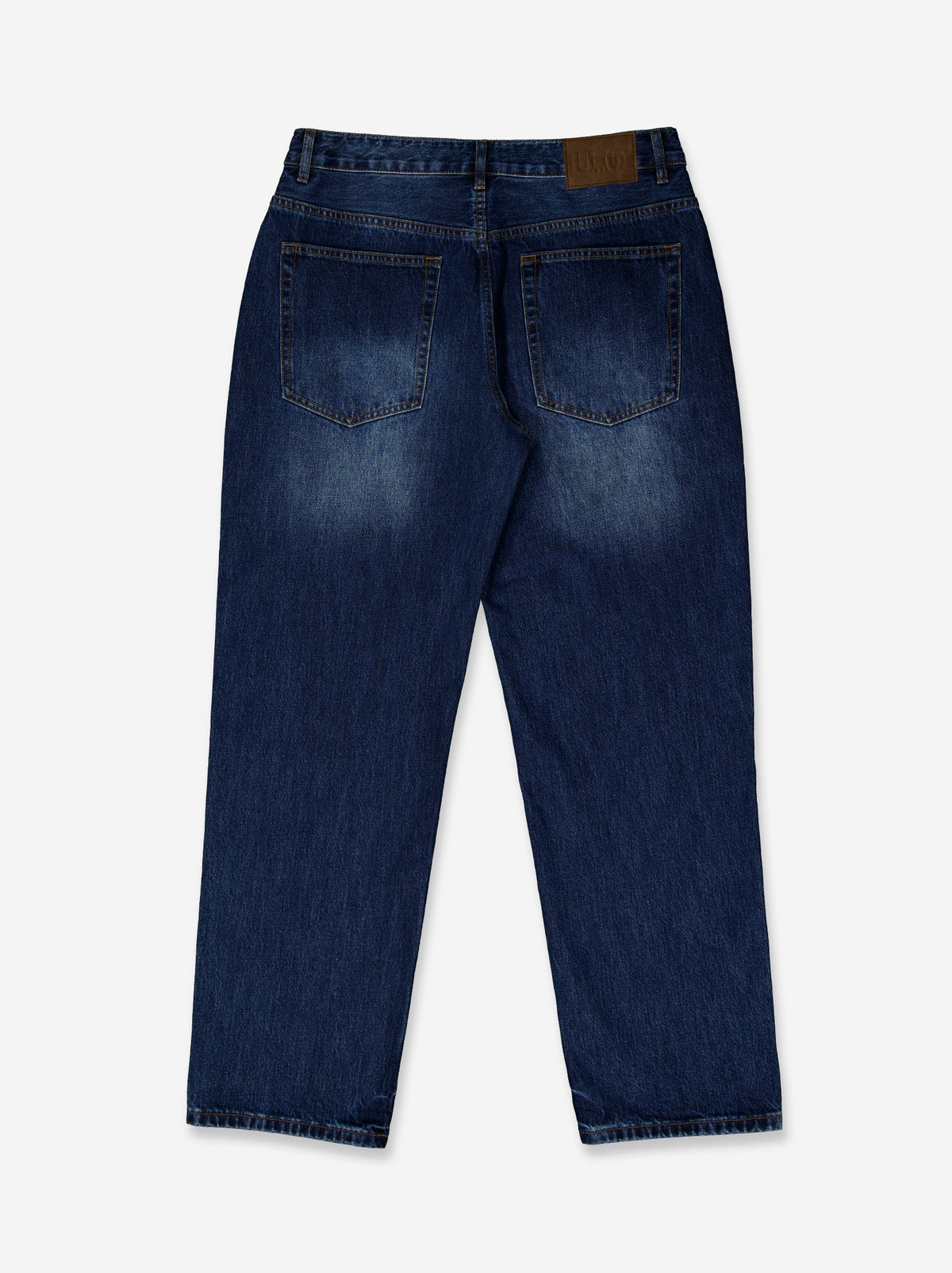 Thik washed-effect straight fit jeans