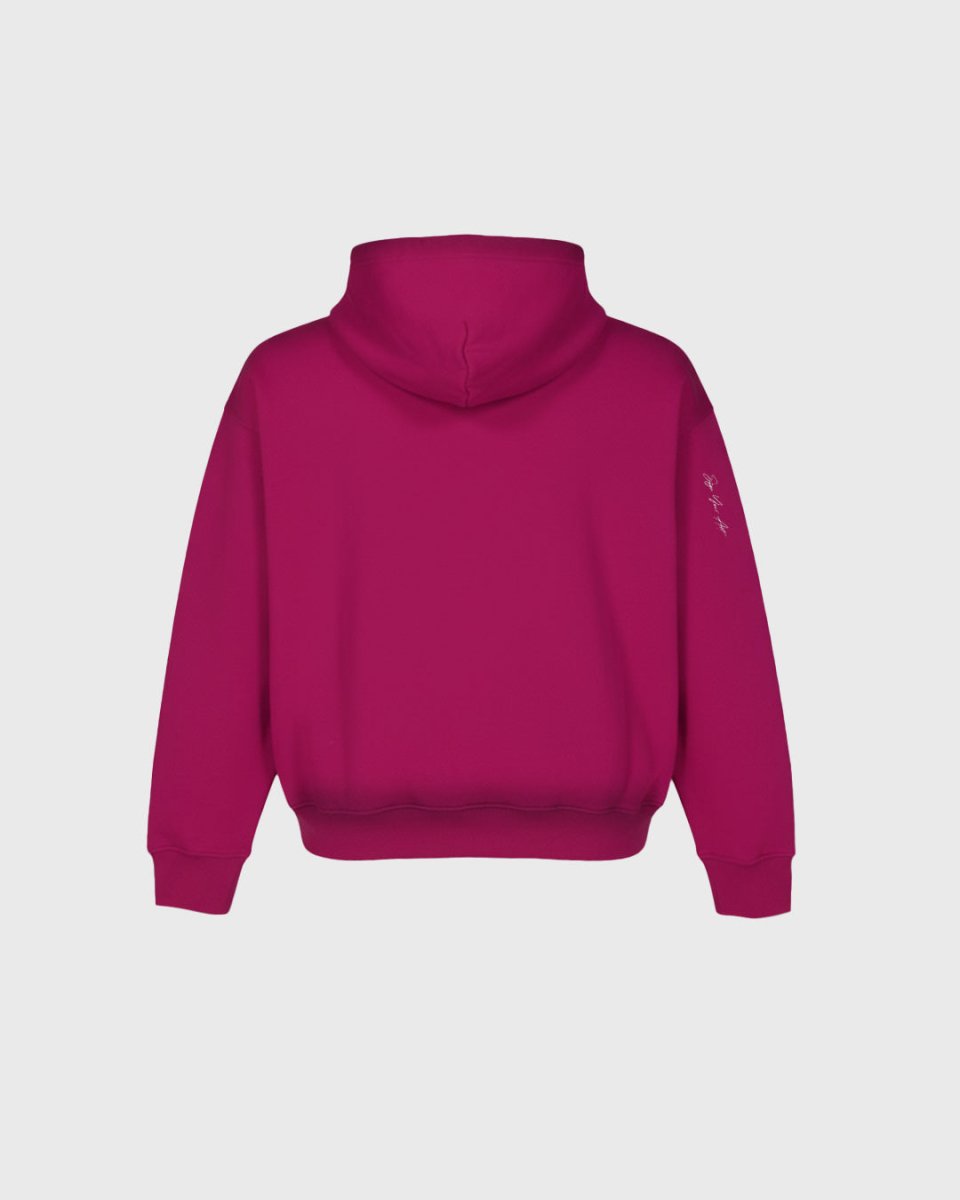 Coolway Break Wine Zipper Hoodie - Sudadera con cremallera y capucha