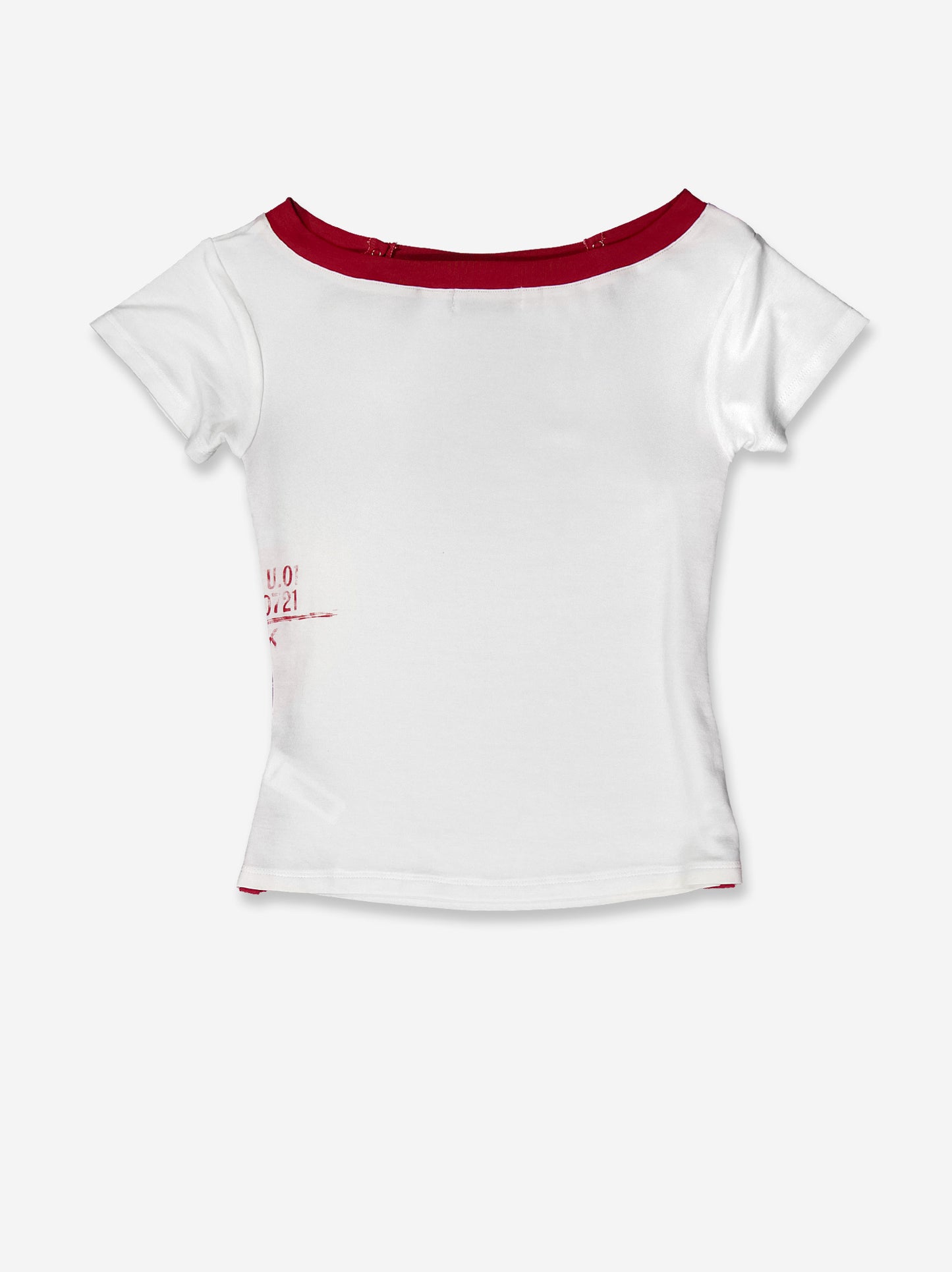 White T-shirt with contrasting cut-outs - Vita