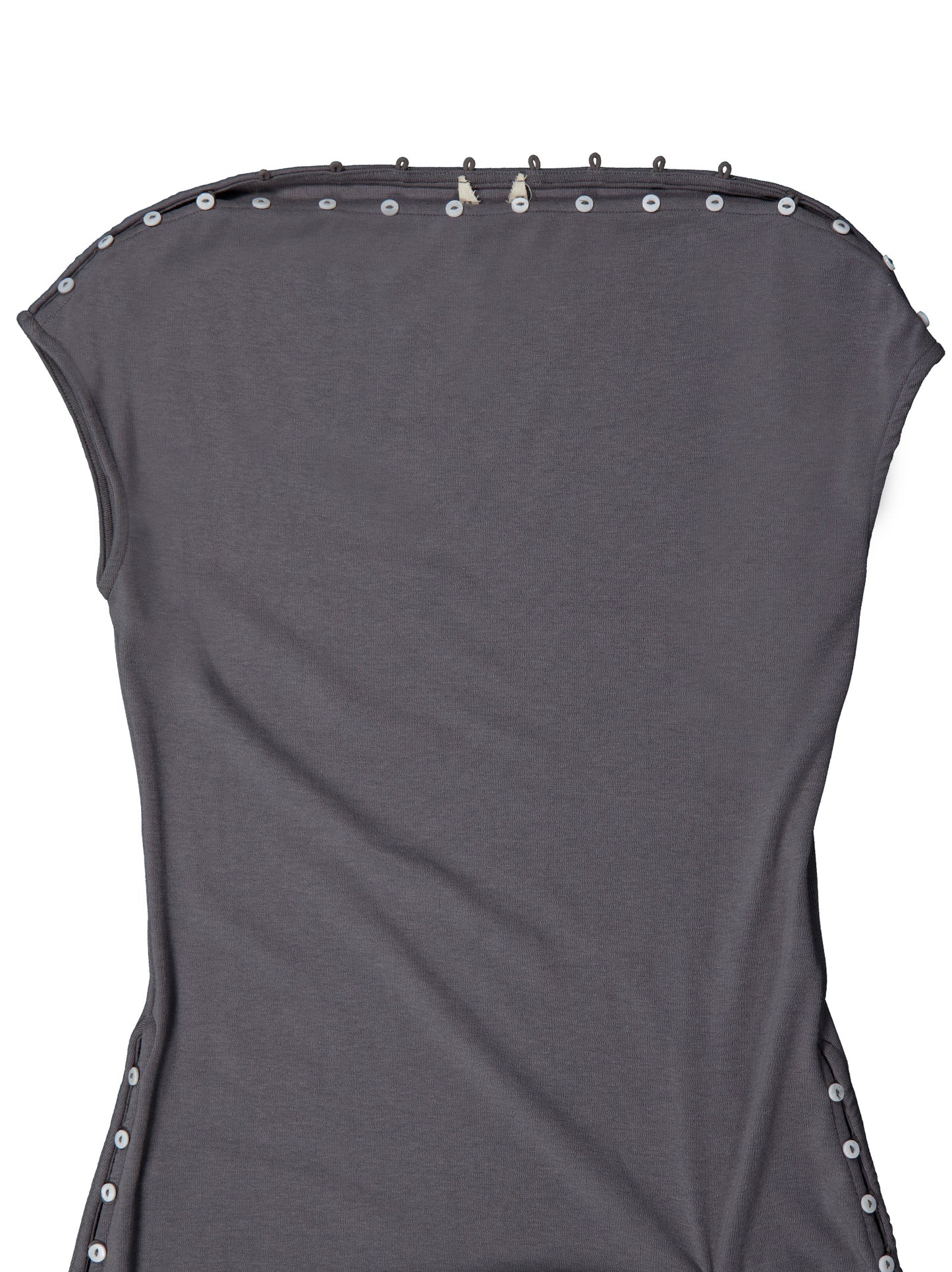 Grey Ruched Side Fitted Dress - Xiqueta