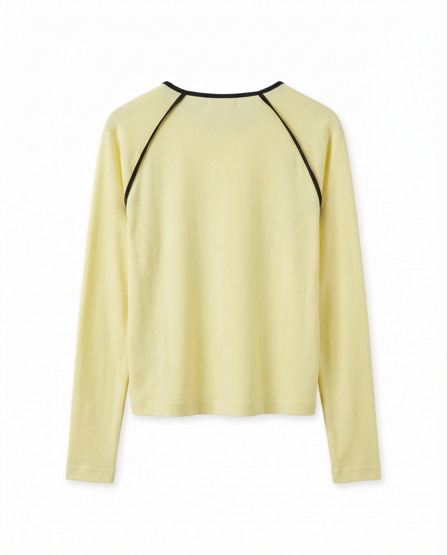 Asymmetric button-neck long-sleeve T-shirt - Elior