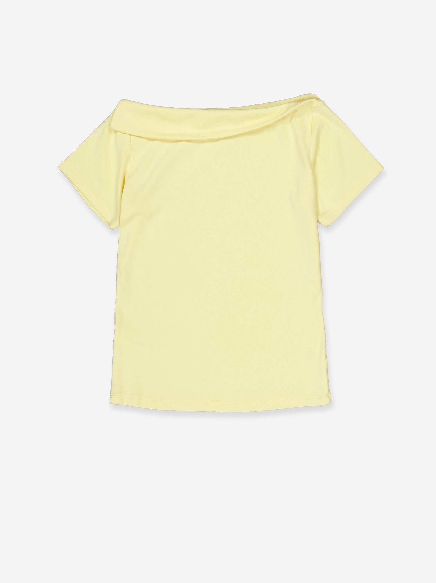 Top amarillo con escote barco doblado - Onda