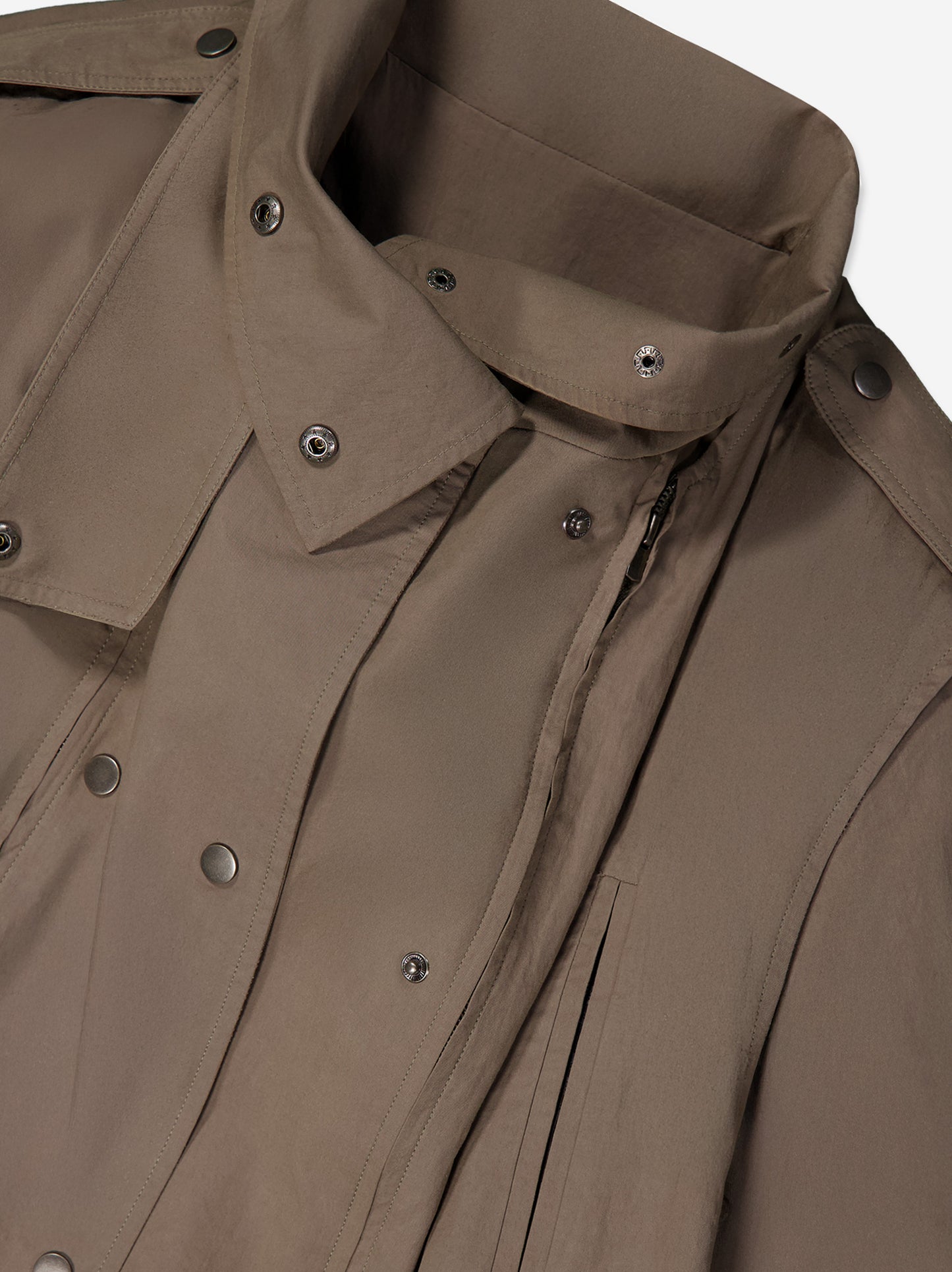Trench coat with convertible top panel - Mawi