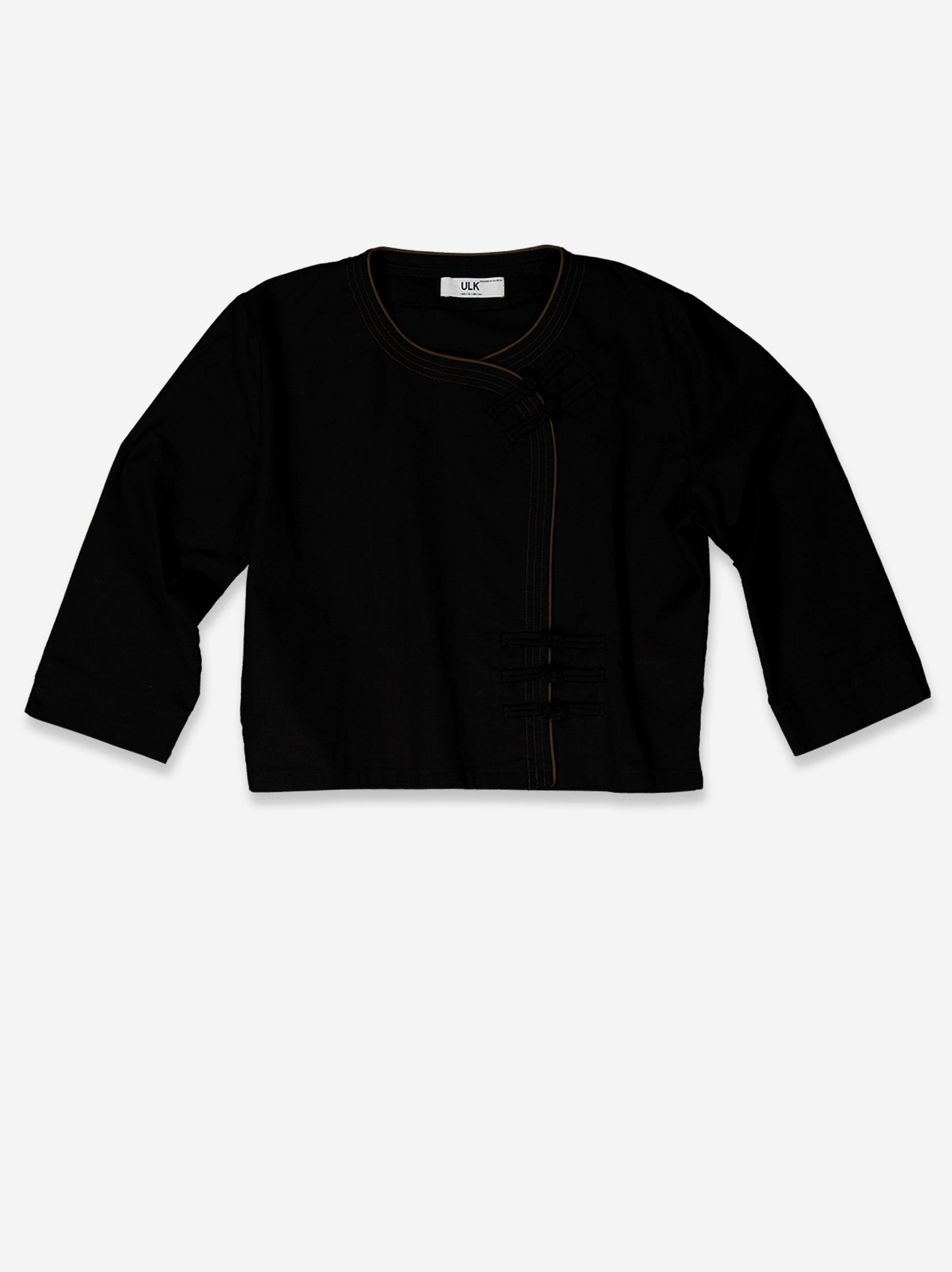 Chaqueta de lino asimétrica estilo oriental - Lupe