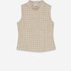 Top beige sin mangas con cierre cruzado - Formette