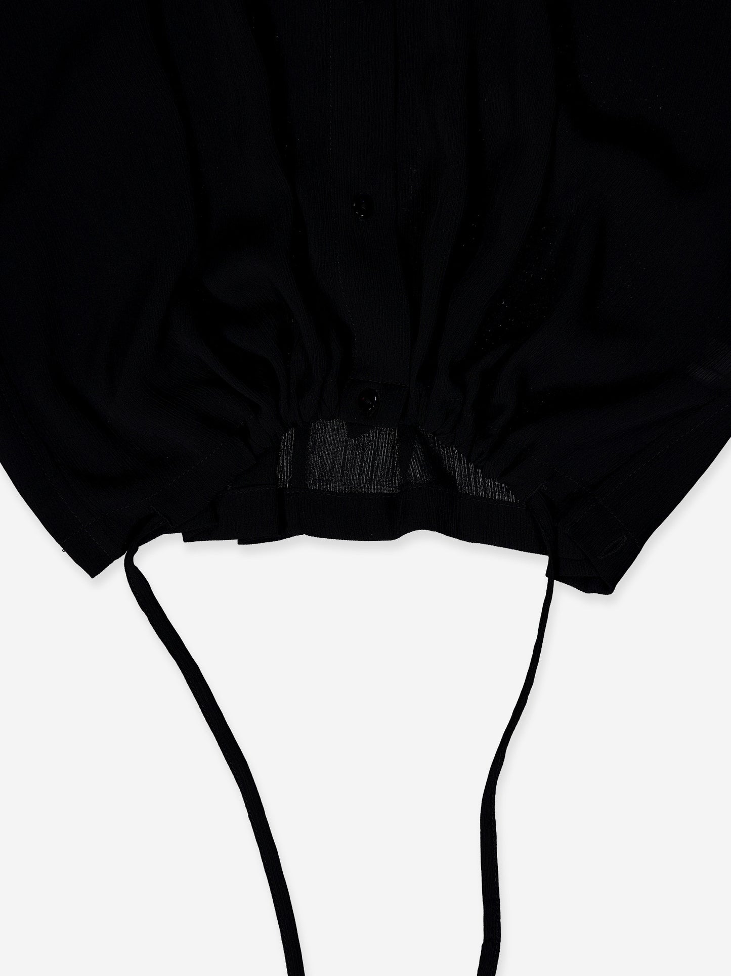 Camisa fluida negra con bajo ajustable - Kaika