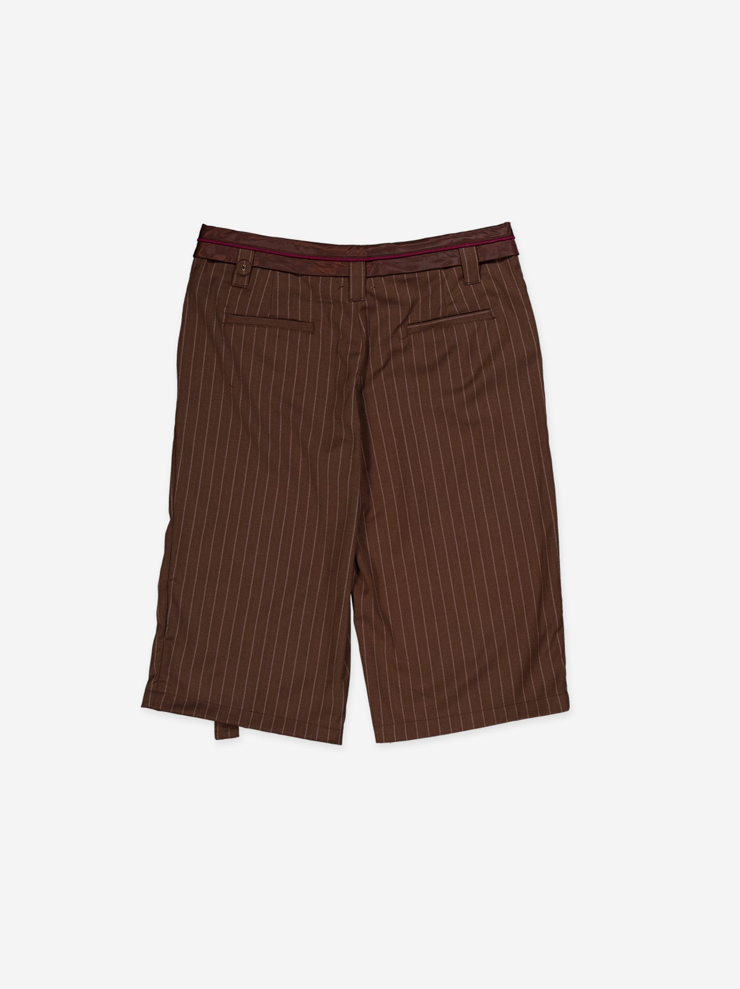Pinstripe Bermuda shorts with side stripe - Iria