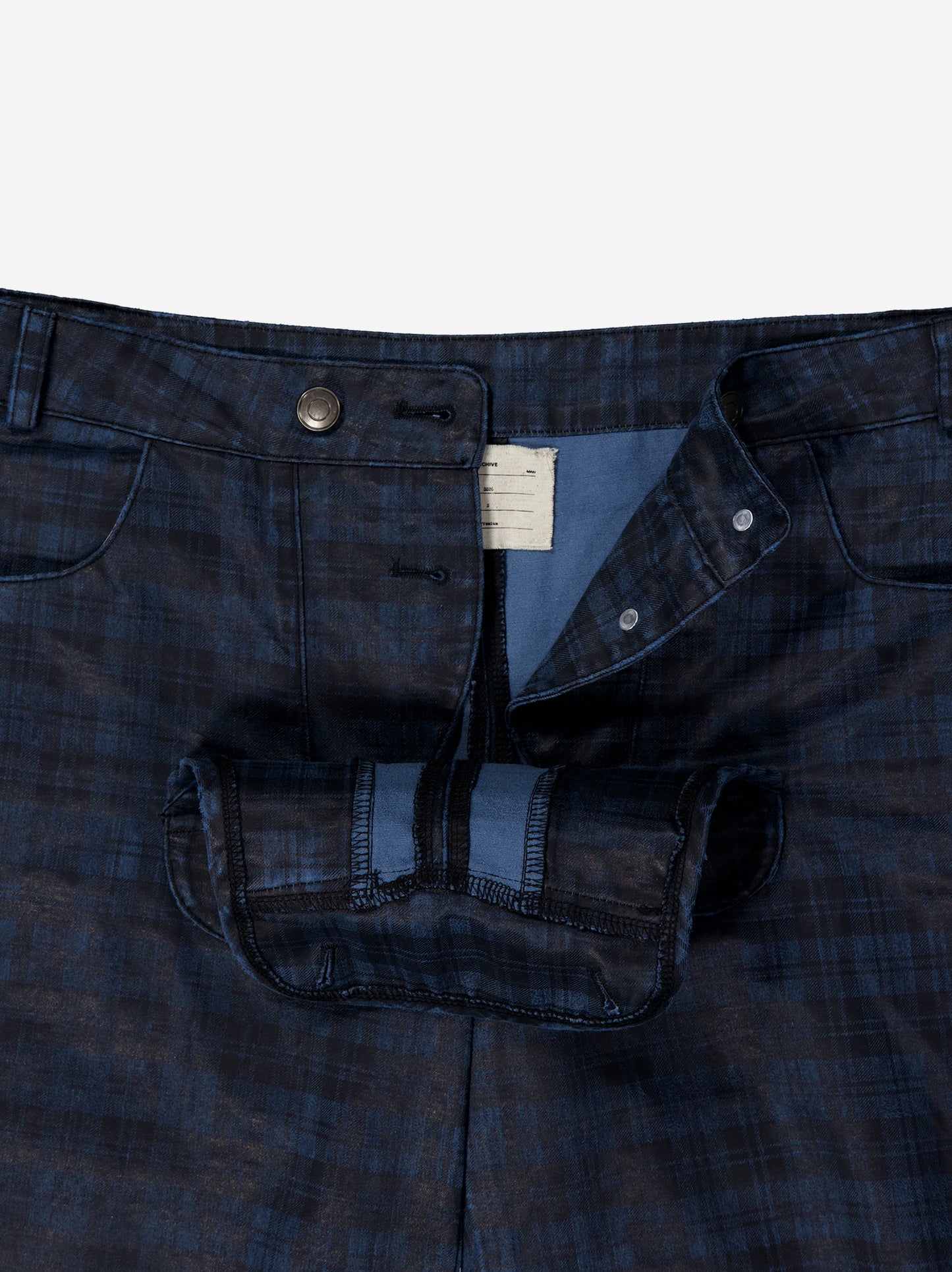 Bermudas de cuadros azul con botones - Vilna