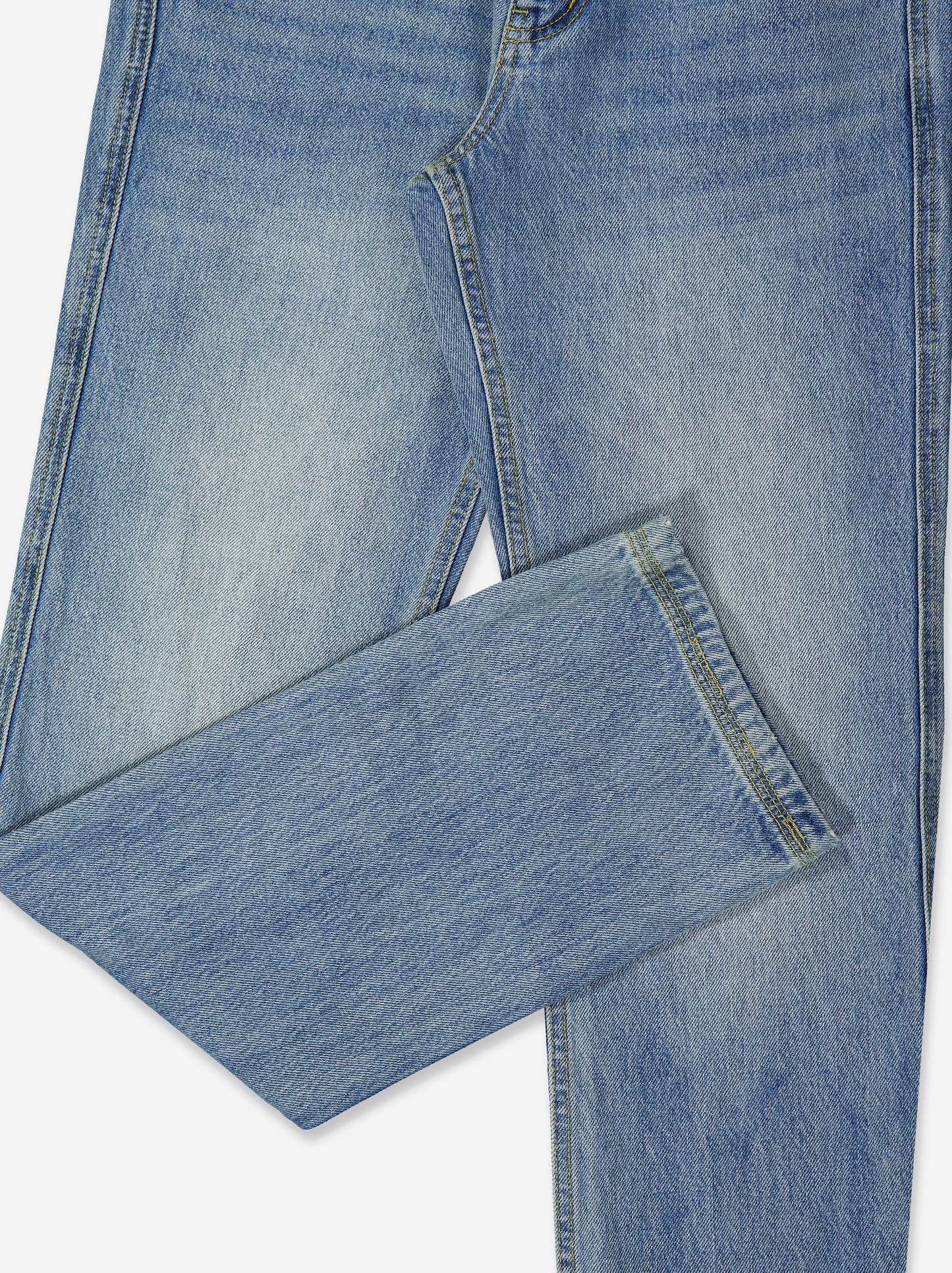 Light wash effect denim trousers - Aya