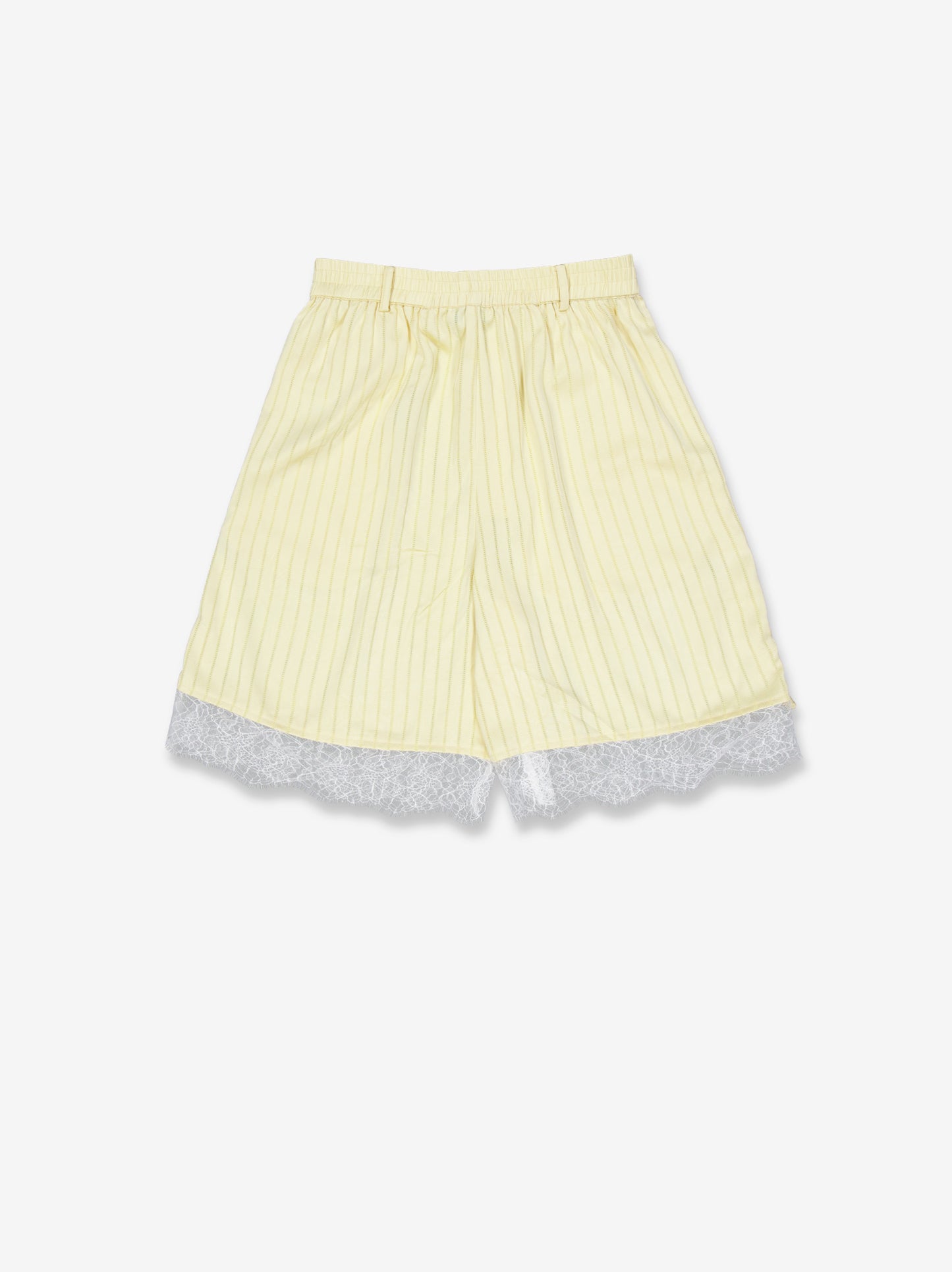 Bermuda ligera en amarillo satinado con encaje - Petti