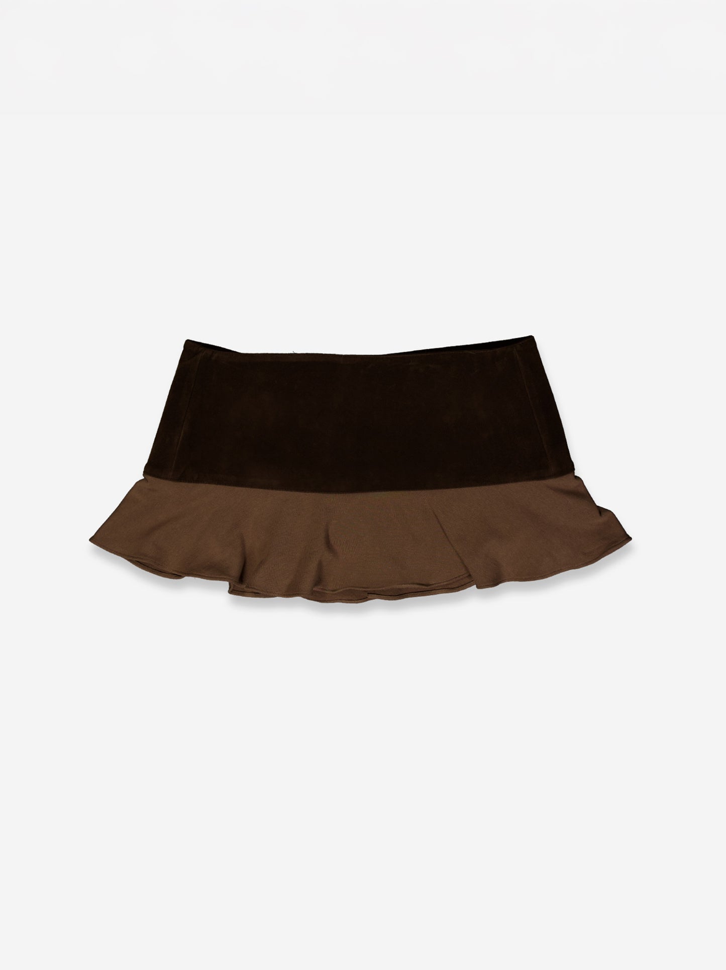 Falda mini cruzada con volantes - Liano
