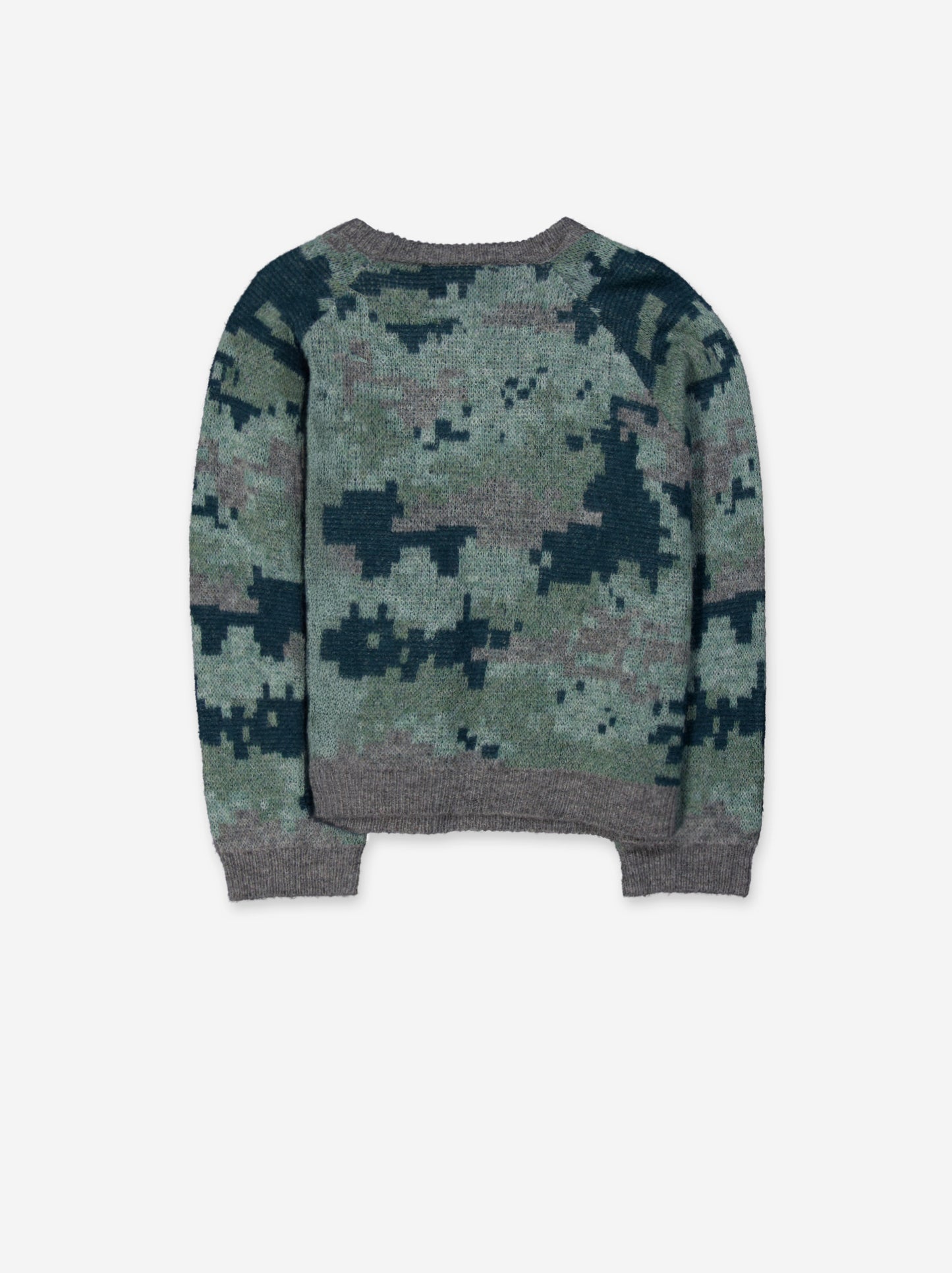 AGA pixel camo knit sweater