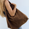 Bolso hobo de piel marrón - Fede Maxi