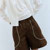 Shorts utility con cintura elástica y contraste bolsillos Boxe
