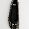 Leather tabi ballet flats with metal eyelets - Kailet