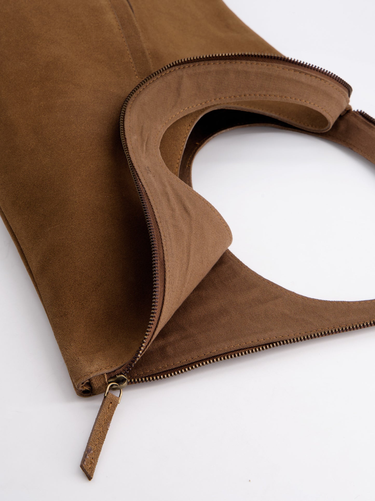 Bolso De Piel Serraje Marrón- Mariana